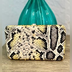 Cache Snake Print Clutch